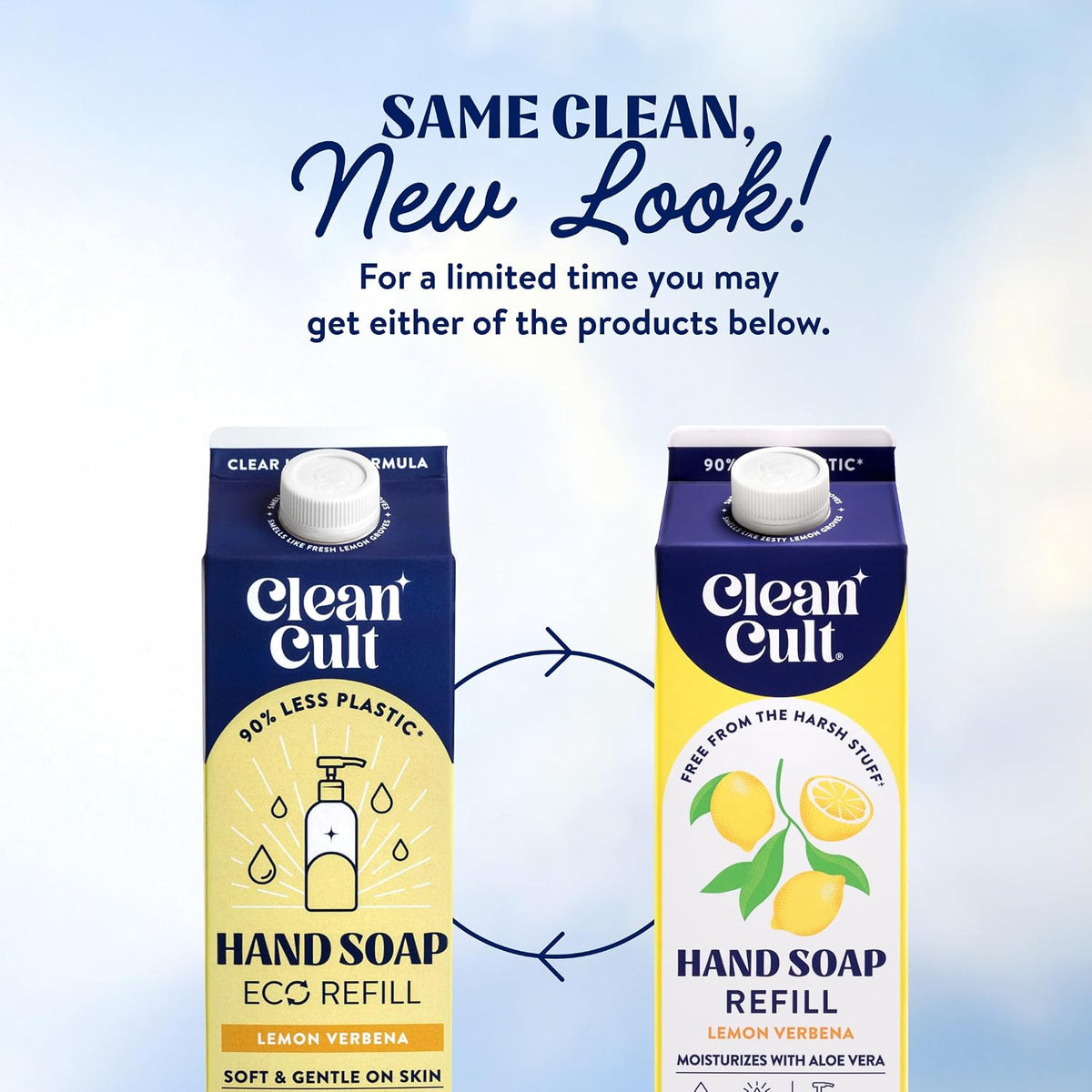 Cleancult Gentle Hand Soap Refill for Kid and Pet Friendly Bathrooms, Clean Ingredients and Paper-Based Eco Packaging