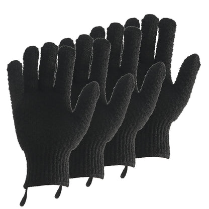 CLEEDY Exfoliating Gloves for Shower – Portable Bath Mitts for Camping, Hotel and Gym Locker Room Skincare