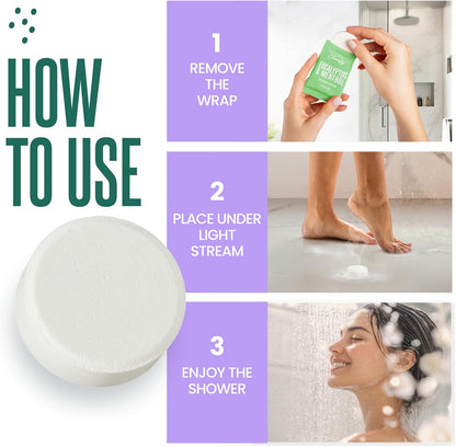 Cleverfy Shower Steamers Aromatherapy - Safe Steamers for Kids Bathroom and Nursery Routine, 6 Tablet Pack