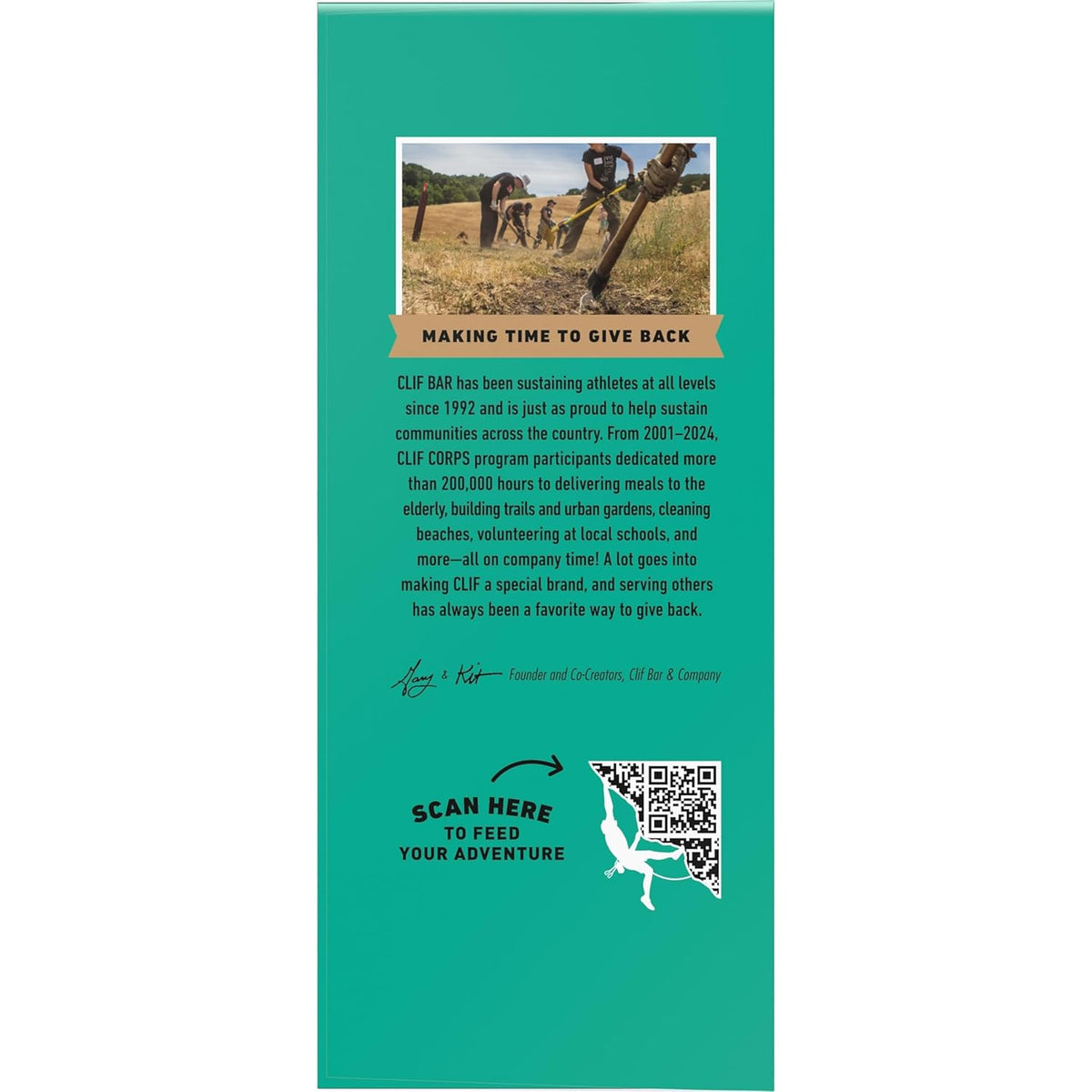 CLIF BAR Cool Mint Chocolate Bar - Camping and Bike-Packing Snack with 10g Plant Protein