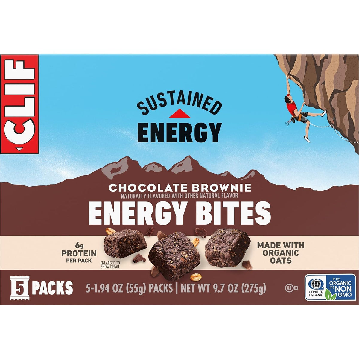 CLIF BAR Energy Bites - Camping and Patio Snack, Individually Wrapped Energy Packs for Outdoor Adventures