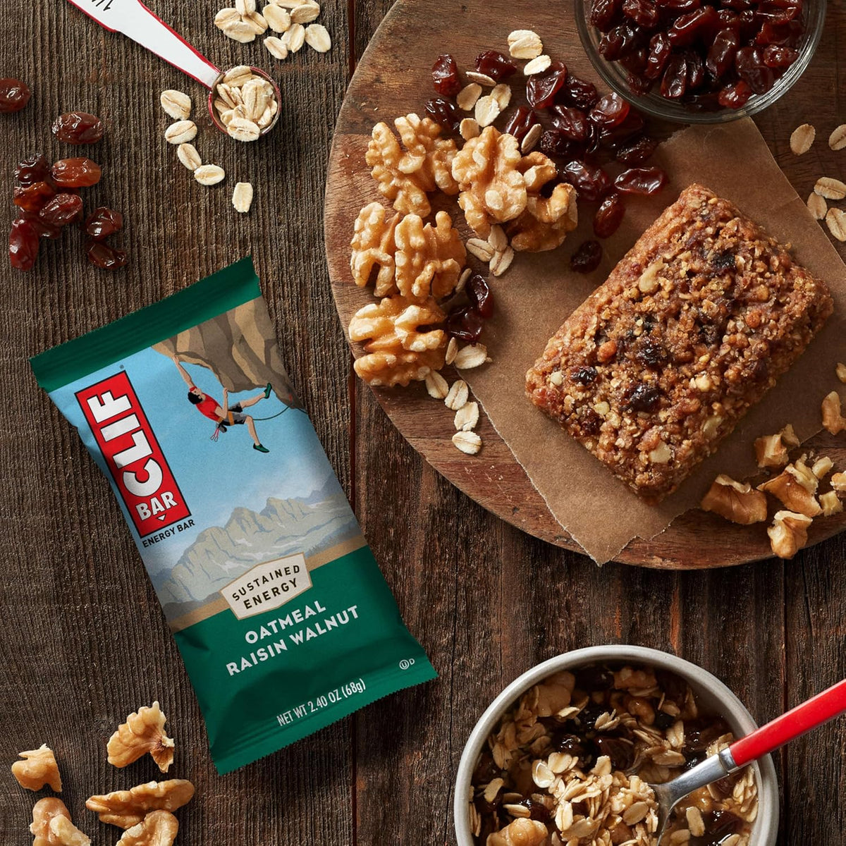CLIF BAR Energy Protein Bars – Grab-and-Go Breakfast Replacement for Busy Professionals and Travel Days, Oatmeal Raisin Walnut