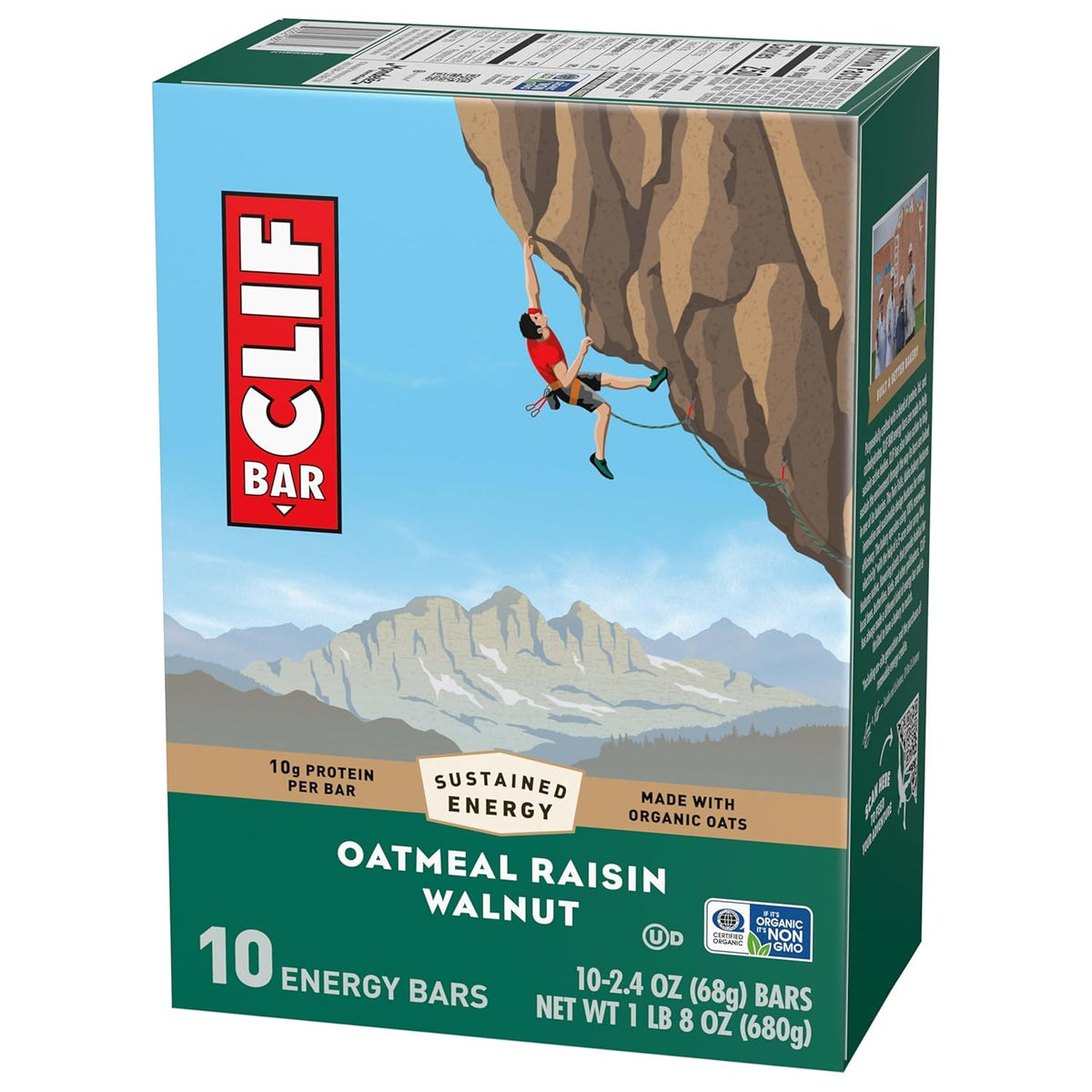 CLIF BAR Energy Protein Bars – Grab-and-Go Breakfast Replacement for Busy Professionals and Travel Days, Oatmeal Raisin Walnut