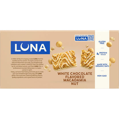Clif Bar Luna White Chocolate Macadamia – Clean Gluten-Free Snack for Fitness Locker Room and Holistic Reset Moments