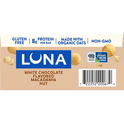 Clif Bar Luna White Chocolate Macadamia – Clean Gluten-Free Snack for Fitness Locker Room and Holistic Reset Moments