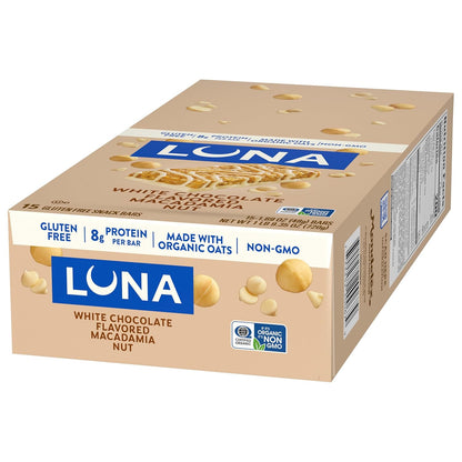 Clif Bar Luna White Chocolate Macadamia – Clean Gluten-Free Snack for Fitness Locker Room and Holistic Reset Moments