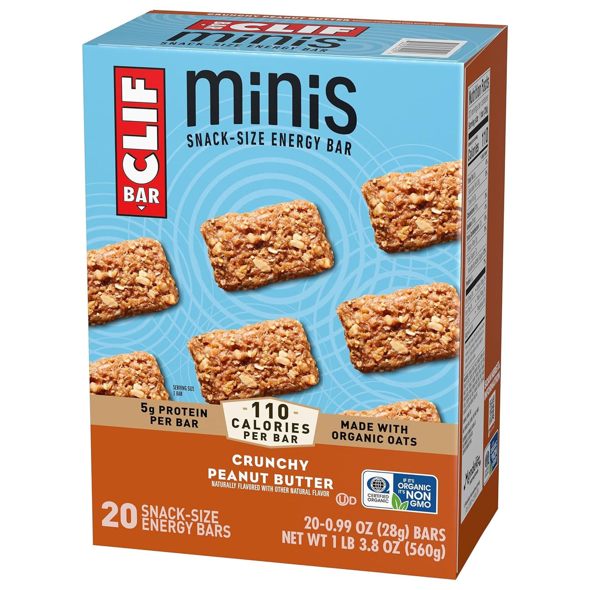 CLIF BAR Minis Crunchy Peanut Butter – 5g Protein Snack for Pre-Workout Energy and Post-Yoga Recovery