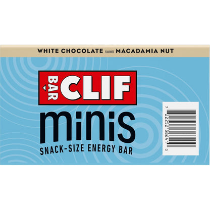 CLIF BAR Minis White Chocolate Macadamia Nut Organic Snack Bars for Family Day Hikes and Weekend Adventures