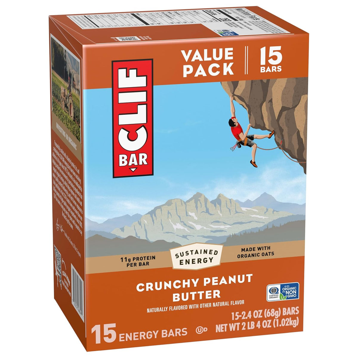 CLIF BAR Plant-Based Protein Snack – Car Cup Holder Friendly Bar for School Pickup and Road Trips