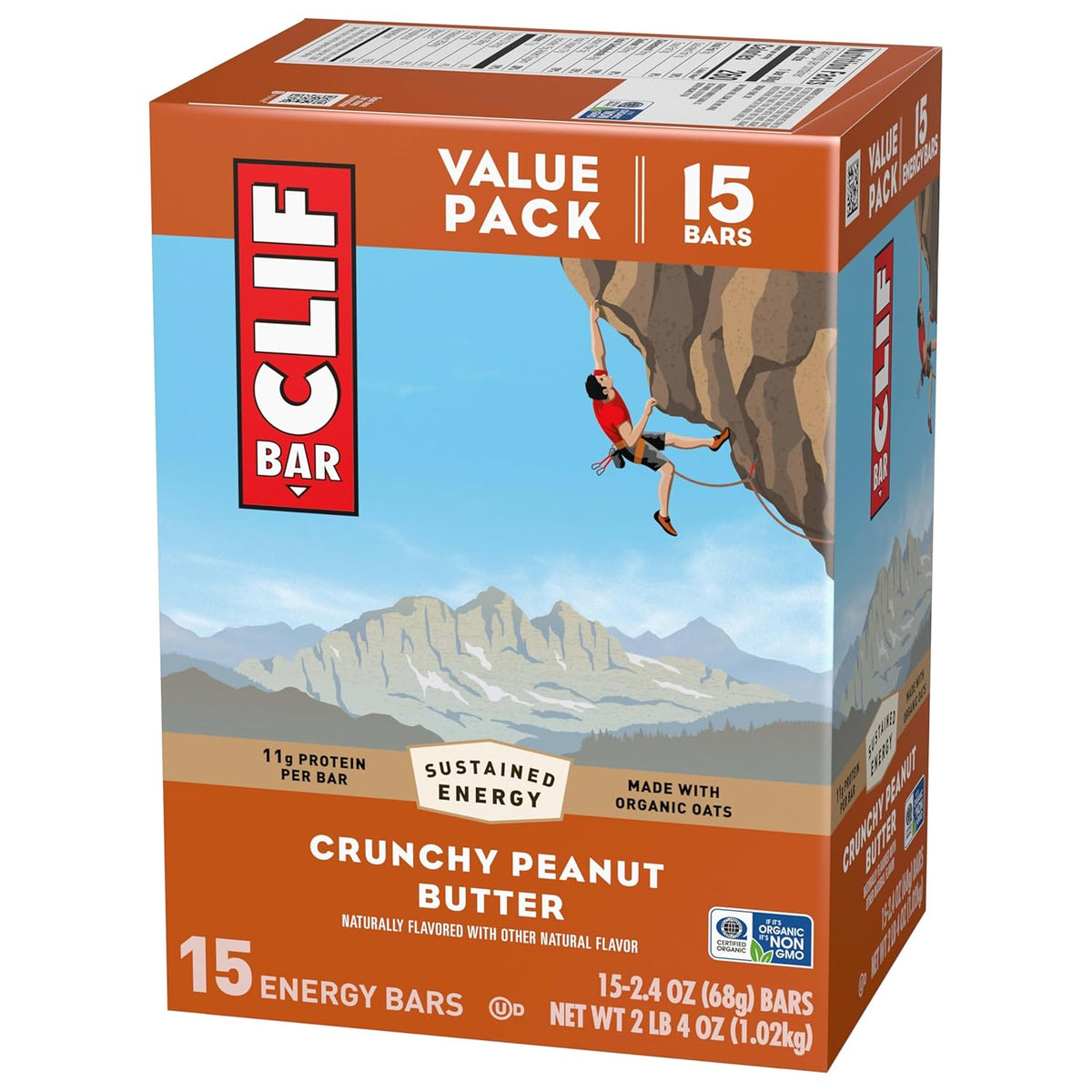 CLIF BAR Plant-Based Protein Snack – Car Cup Holder Friendly Bar for School Pickup and Road Trips