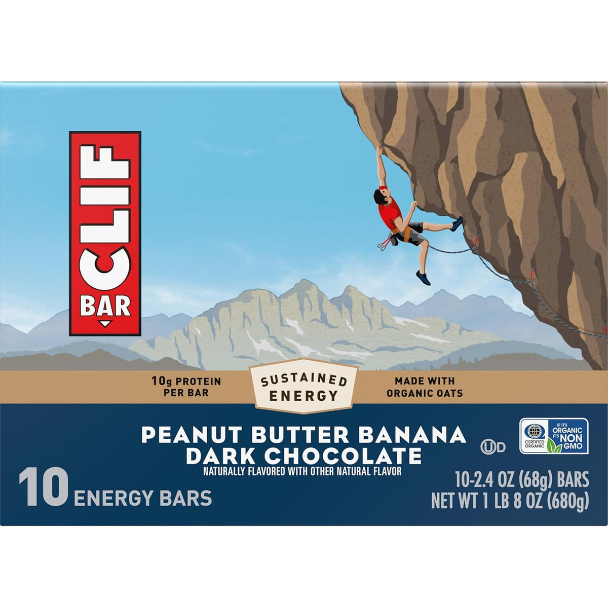 CLIF BAR Plant Protein Snack Bars – Holiday Gift for Hikers, Cyclists, and Endurance Athletes, Non-GMO, 10 Pack