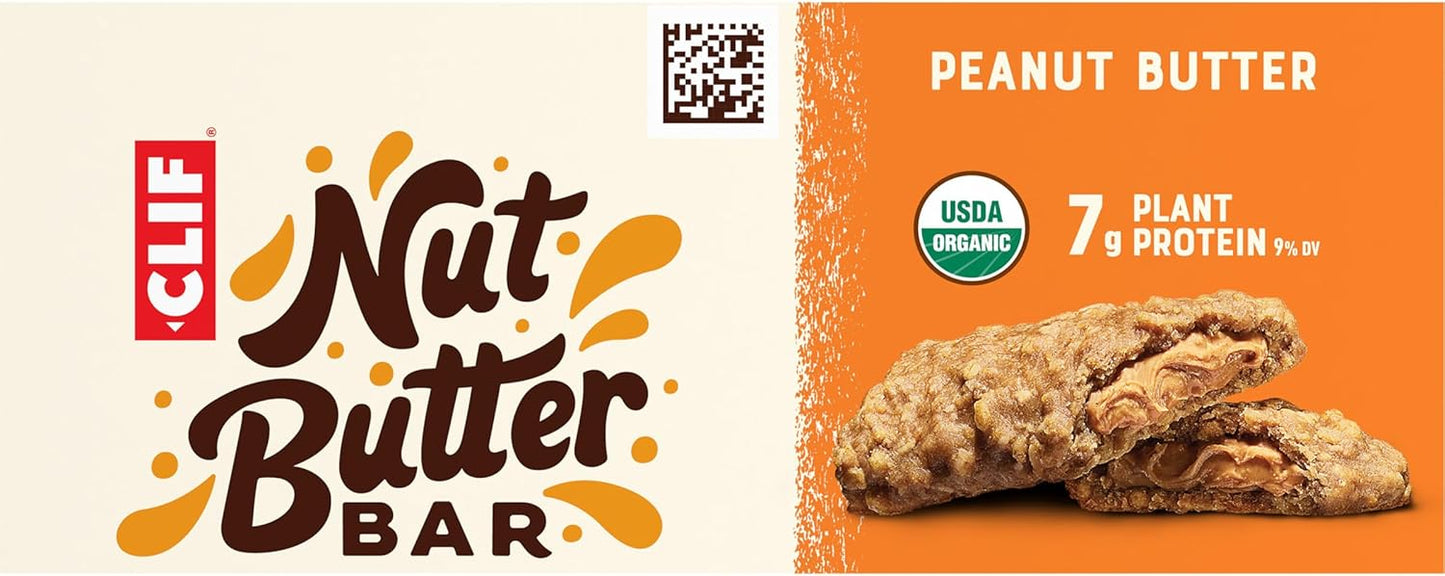 CLIF Nut Butter Bar Peanut Butter – Lightweight Fuel for Camping Trips, 5-Pack