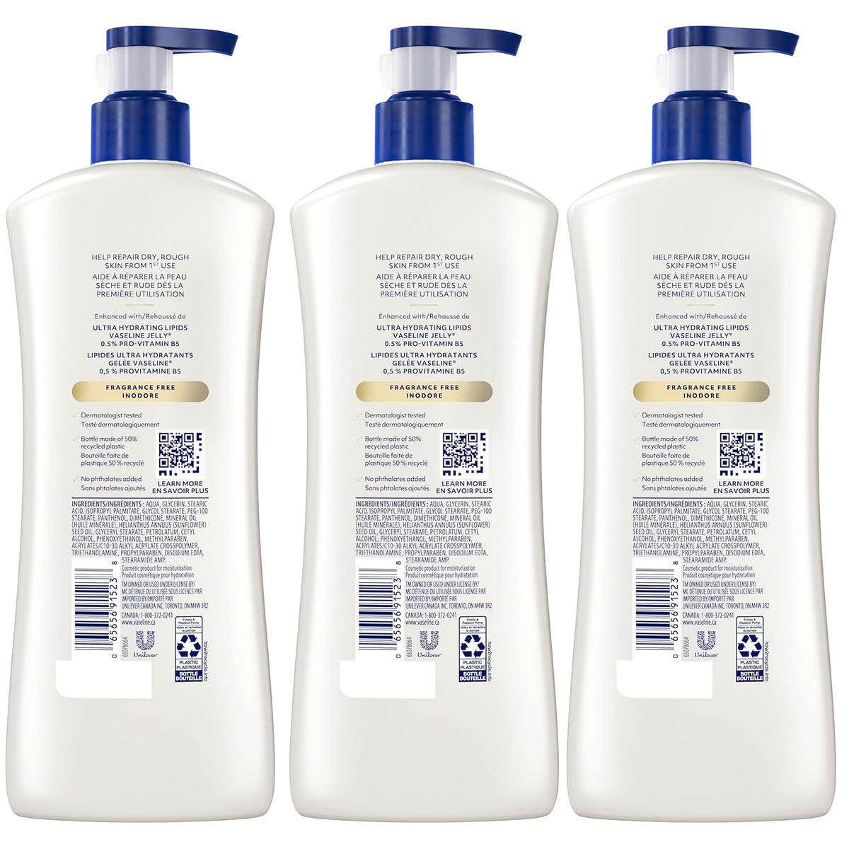 clinically tested 90% more moisture claim vs. untreated skin