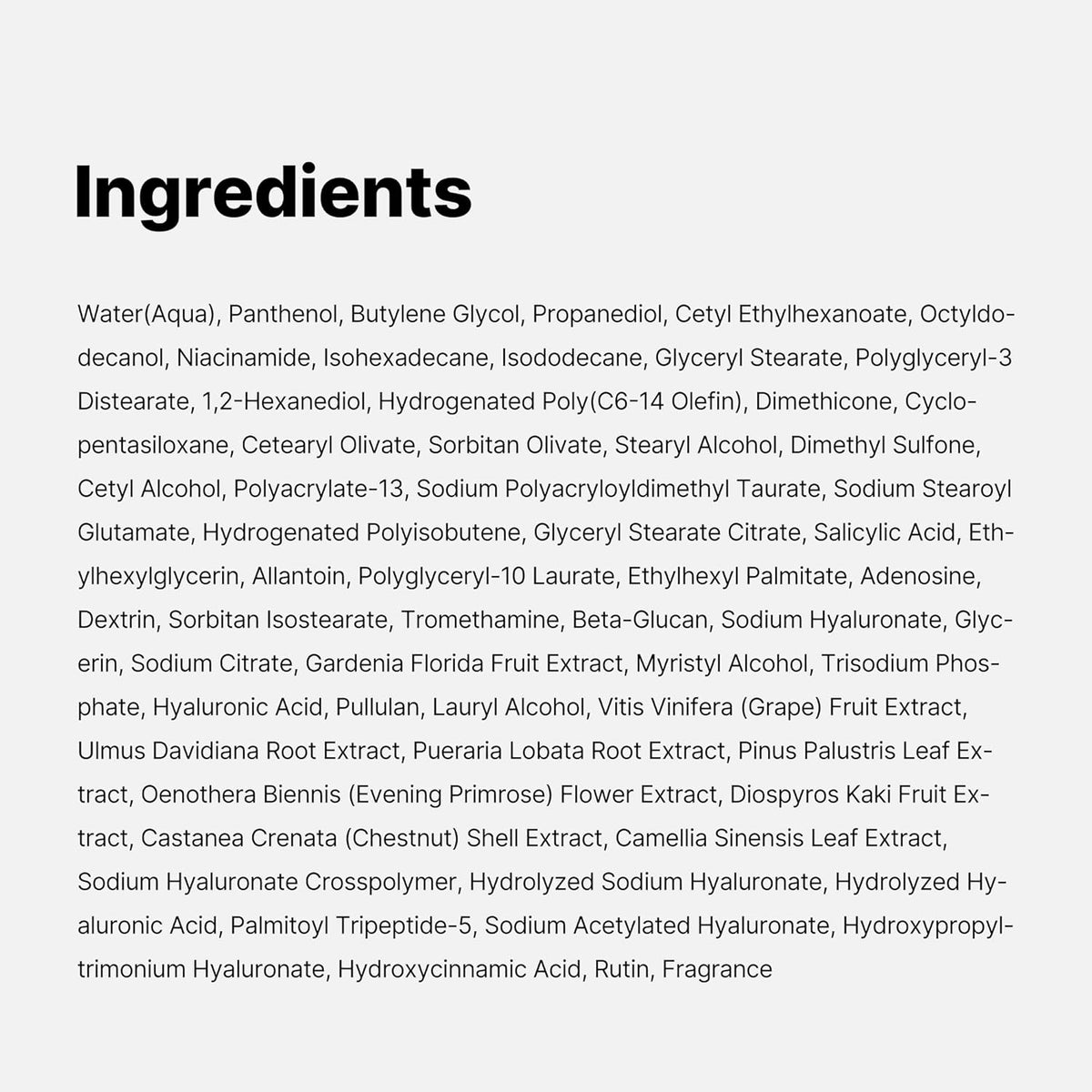 clinically tested hydra-fresh formulation suitable for all skin types