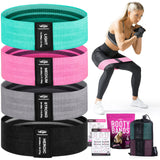 LiformeFit Resistance Band Kit – Streamlined Four-Band System with Carry Pouch for Clean Spaces