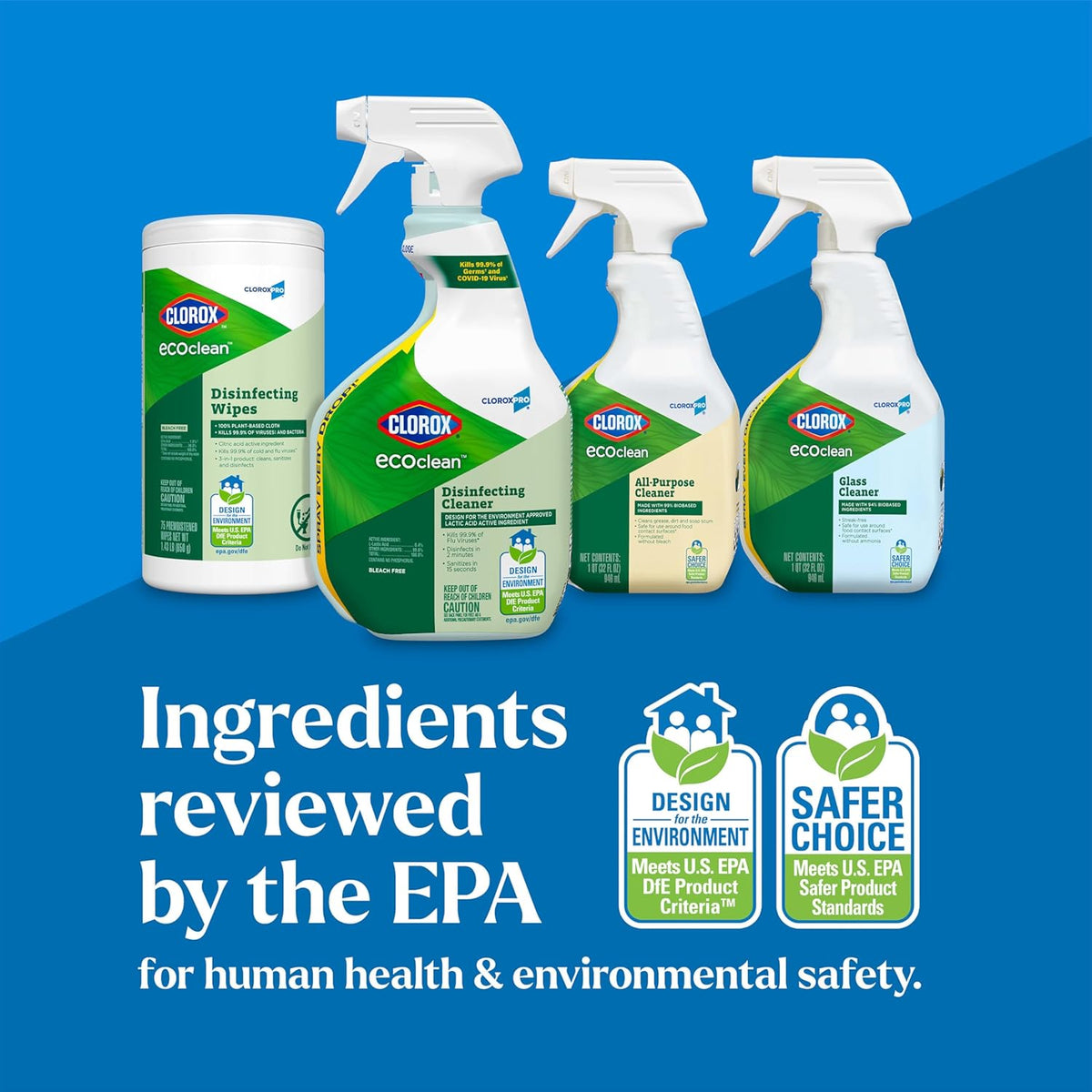 Clorox CloroxPro EcoClean Disinfecting Cleaner Spray – High-Traffic Surface Disinfectant for Study Lounges and Shared Dorm Kitchens