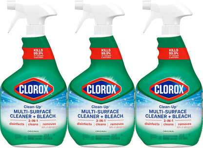 Clorox Disinfectant Spray – No-Rinse Bacteria and Virus Defense for Family-Safe Whole-Home Cleaning, 32 Fl Oz, Pack of 3