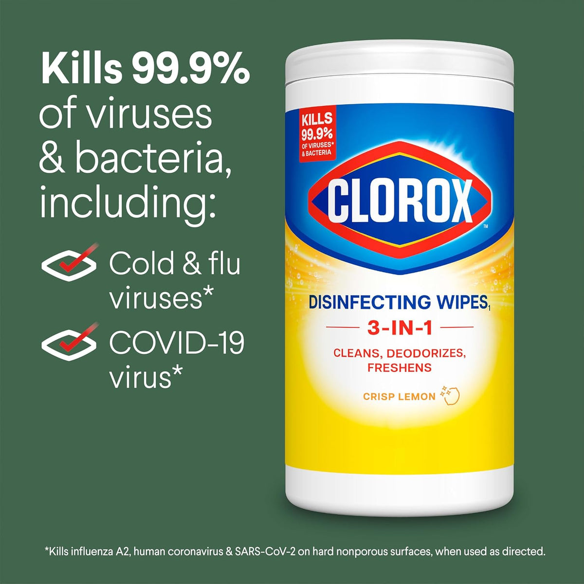 Clorox Disinfecting Wipes for Mindful Home Reset, Bleach-Free Coconut and Fresh Scent, 75 Count, Pack of 4