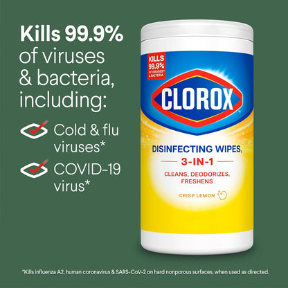 Clorox Disinfecting Wipes for Mindful Home Reset, Bleach-Free Coconut and Fresh Scent, 75 Count, Pack of 4