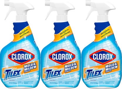 Clorox Tilex Mold and Mildew Remover – Backyard Pool Tile and Deck Spray Cleaner, Bulk Pack of 3