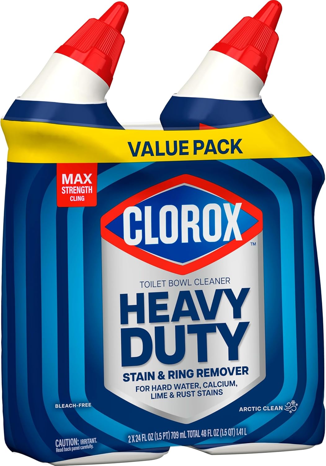 Clorox Toilet Bowl Cleaner No-Scrub Gel for Intentional Bathrooms, Less-Effort Hard Water Removal