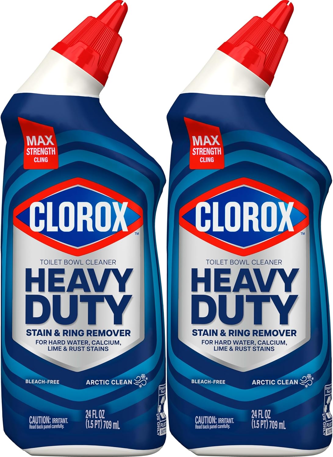 Clorox Toilet Bowl Cleaner No-Scrub Gel for Intentional Bathrooms, Less-Effort Hard Water Removal