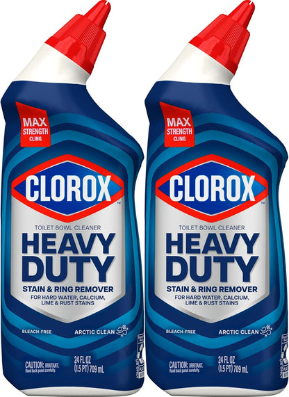 Clorox Toilet Bowl Cleaner No-Scrub Gel for Intentional Bathrooms, Less-Effort Hard Water Removal