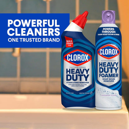 Clorox Toilet Bowl Cleaner No-Scrub Gel for Intentional Bathrooms, Less-Effort Hard Water Removal