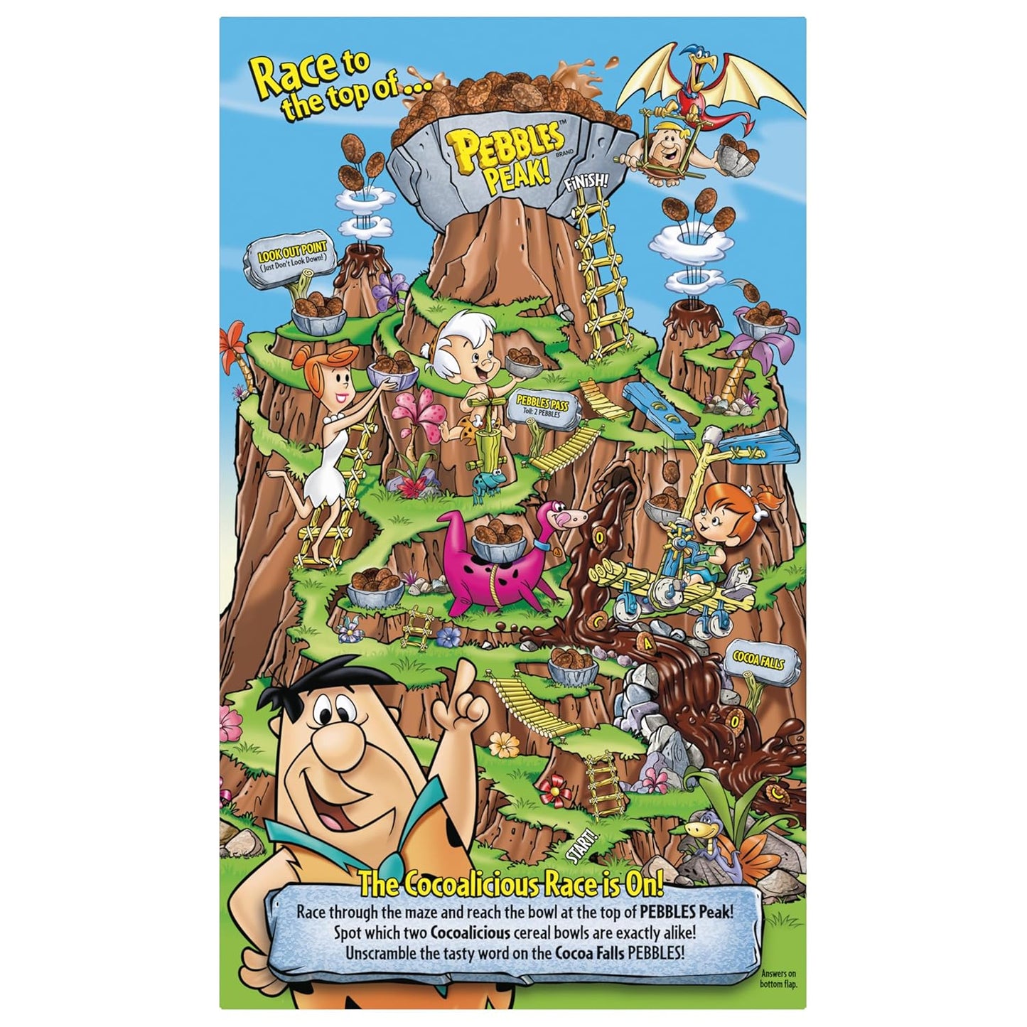 Cocoa PEBBLES Cereal – Fun Flintstones Branded Kids Snack for Playdates and Sleepovers, 27.5 oz Mega Size
