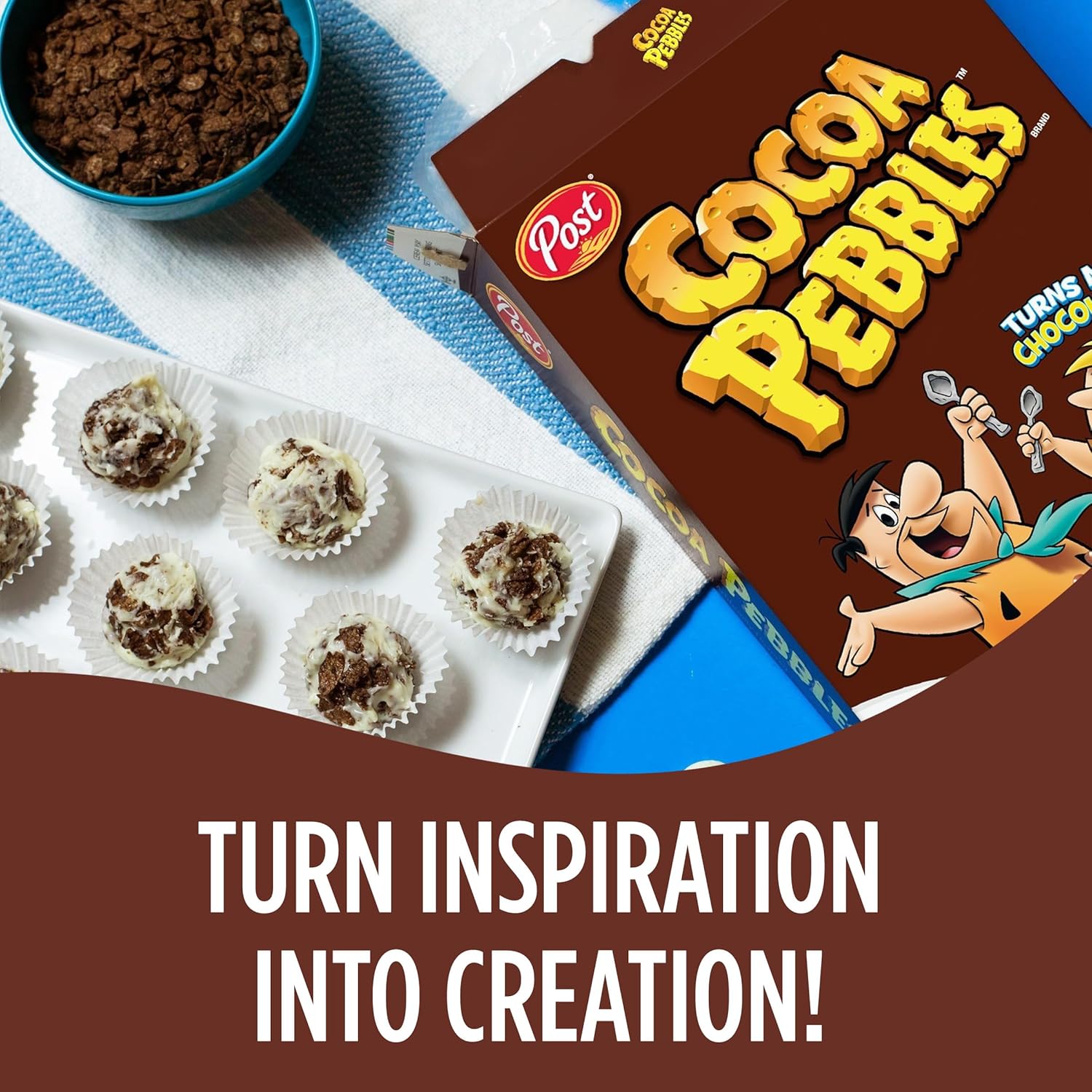 Cocoa PEBBLES Cereal – Fun Flintstones Branded Kids Snack for Playdates and Sleepovers, 27.5 oz Mega Size