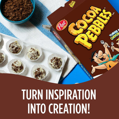 Cocoa PEBBLES Cereal – Fun Flintstones Branded Kids Snack for Playdates and Sleepovers, 27.5 oz Mega Size