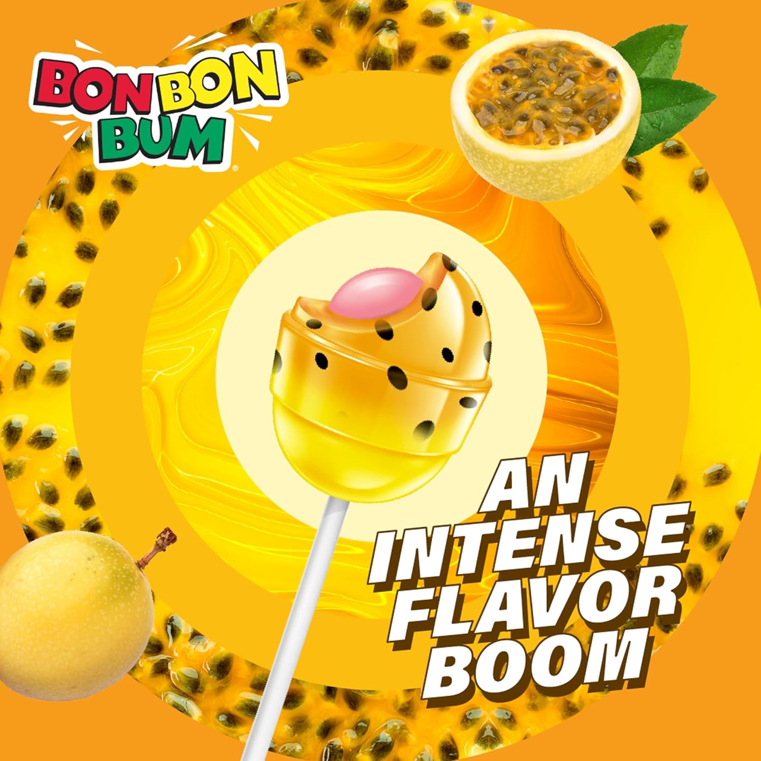 Colombina Bon Bon Bum Lollipops – Long-Lasting Tropical Hard Candy and Chewy Bubble Gum Treat for Quinceañera Favors and Kids Treat Bags