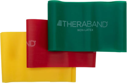 color-coded resistance levels: yellow (3–4.3 lbs), red (3.7–5.5 lbs), green (4.6–6.7 lbs)