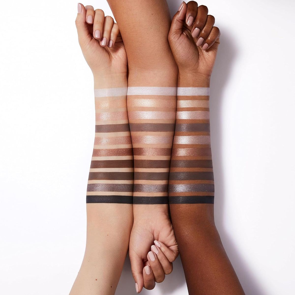 combination of matte and shimmer finishes for multidimensional looks