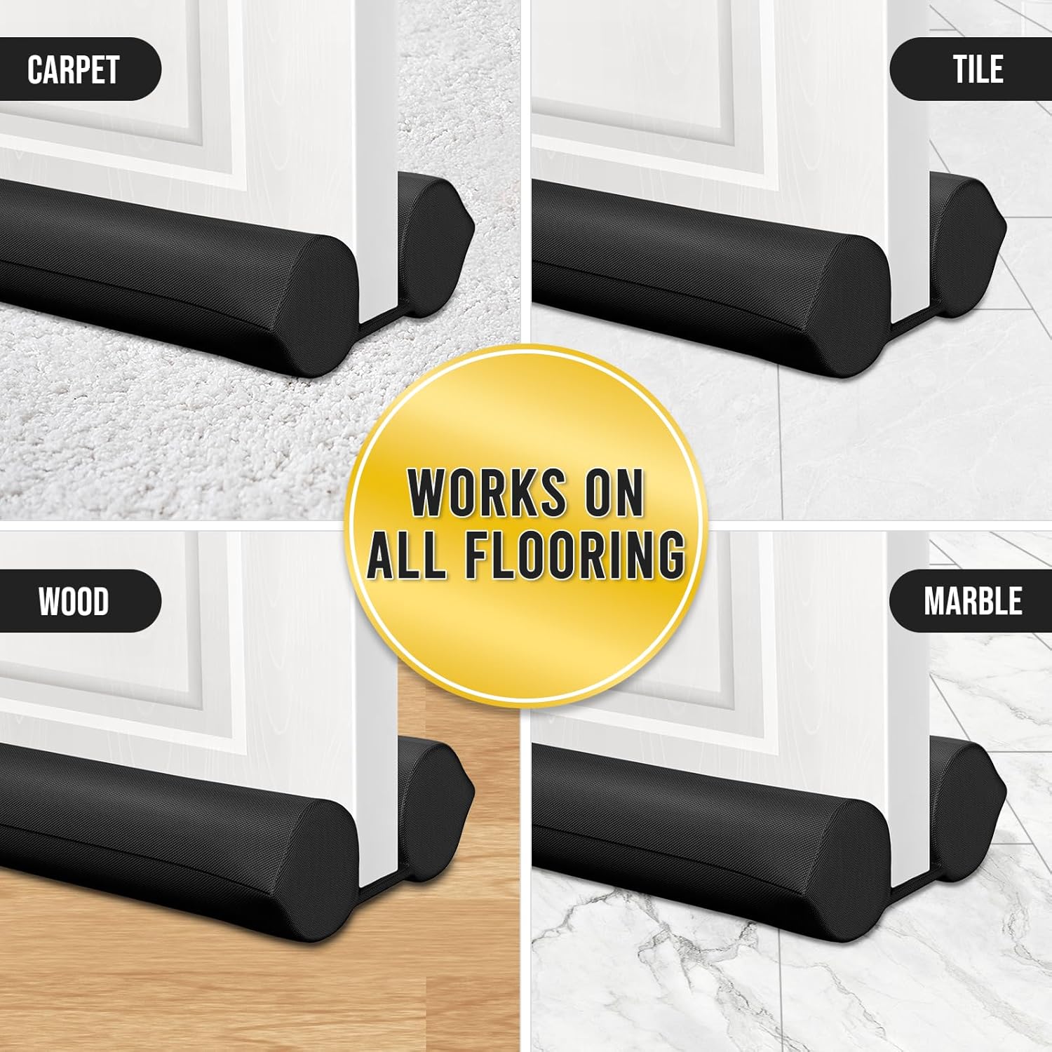 Comfyanno Under Door Draft Stopper – Bedroom Door Gap Filler for a Calmer, Darker, Quieter Sleep Space