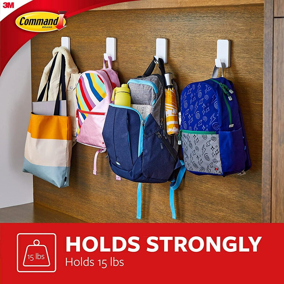 Command 15 Lb XL Heavyweight Wall Hook – Practical College Move-In Gift for Students Heading to Campus