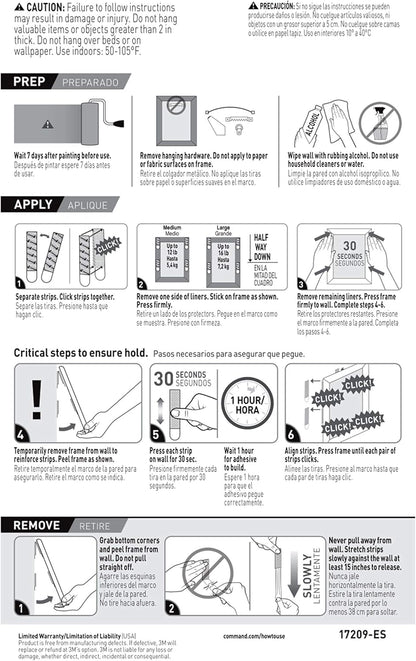 Command 32 Pack Adhesive Hangers for Framed Photos and Canvas Art in Dining Room and Entryway Decor