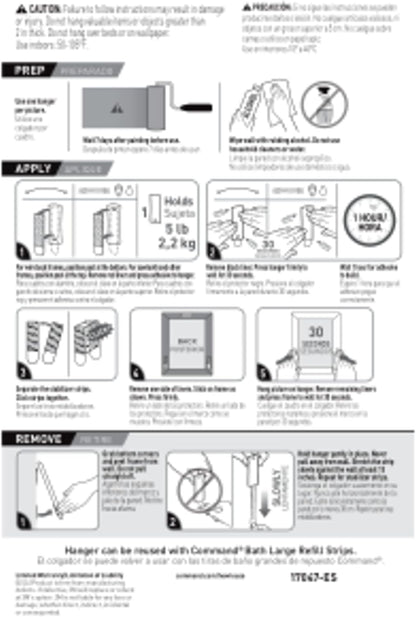Command 5 lb Picture Hanger for Uncluttered Studio Apartments, 3M Damage-Free Mounting