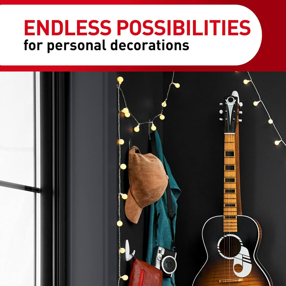 Command Clear Adhesive Hooks – Tool-Free Wall Hooks for Calendars, Keys, and Office Essentials in Workspace