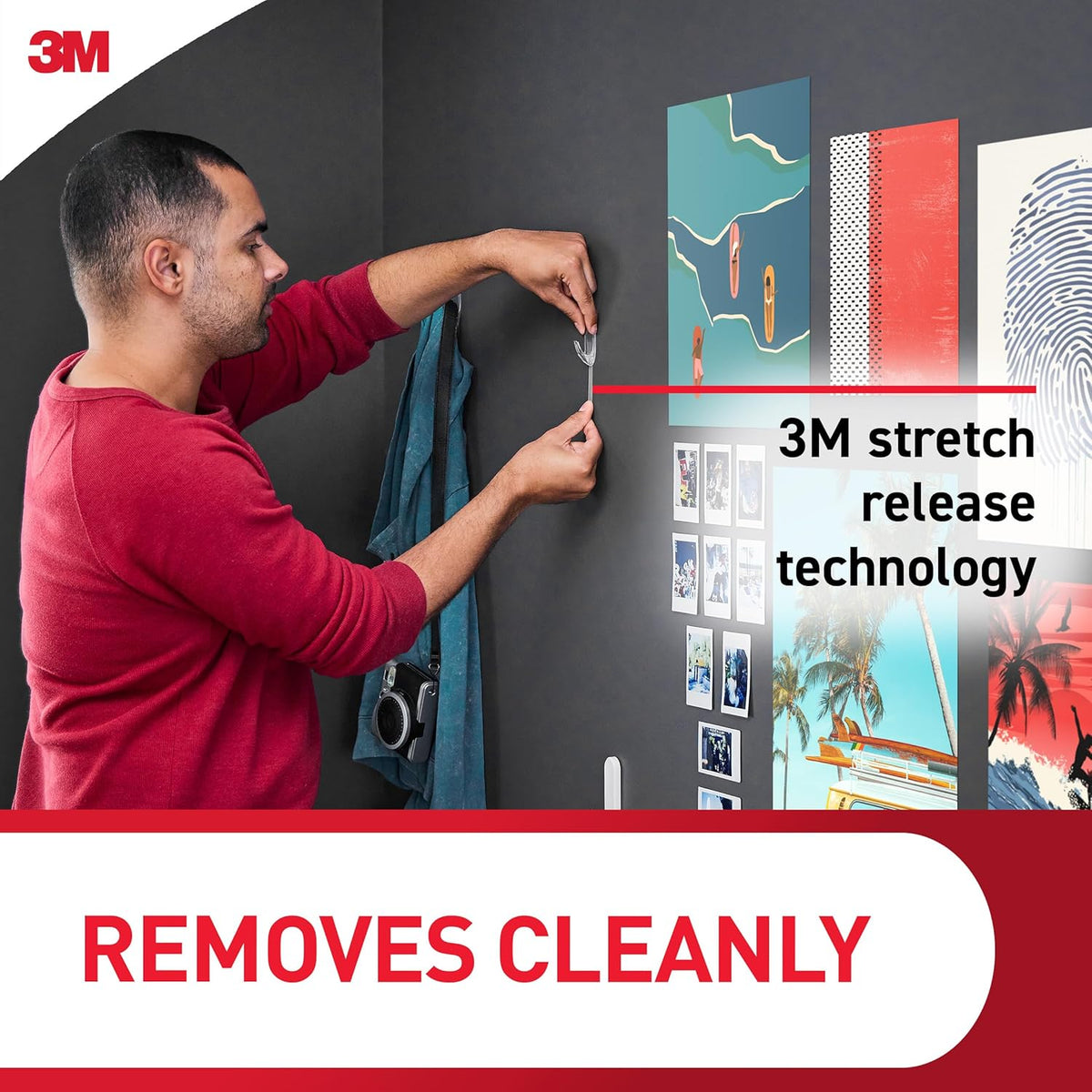 Command Clear Adhesive Hooks – Tool-Free Wall Hooks for Calendars, Keys, and Office Essentials in Workspace