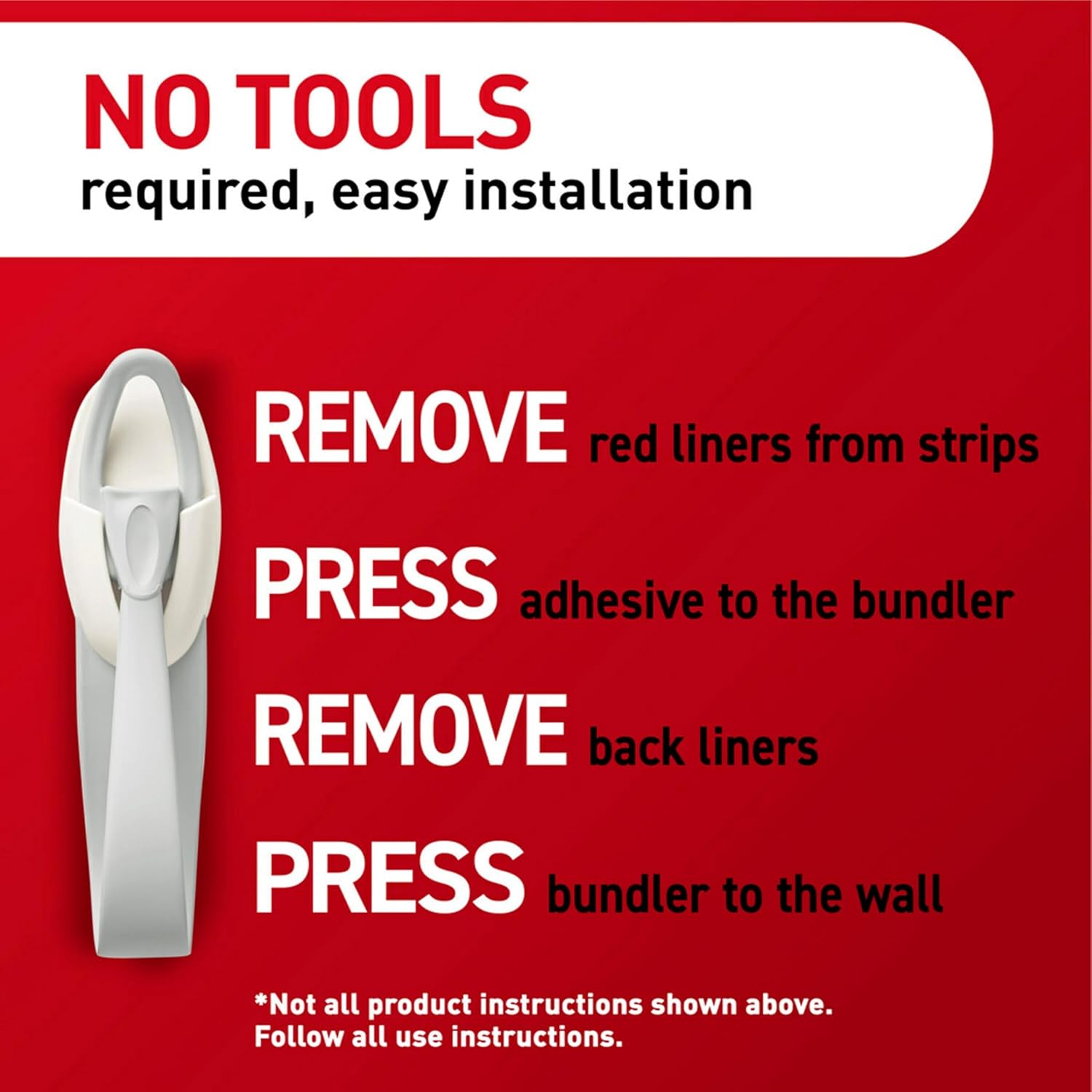 Command Cord Bundlers – Practical Birthday Gift for Remote Workers and College Students, No-Tools Cord Clips