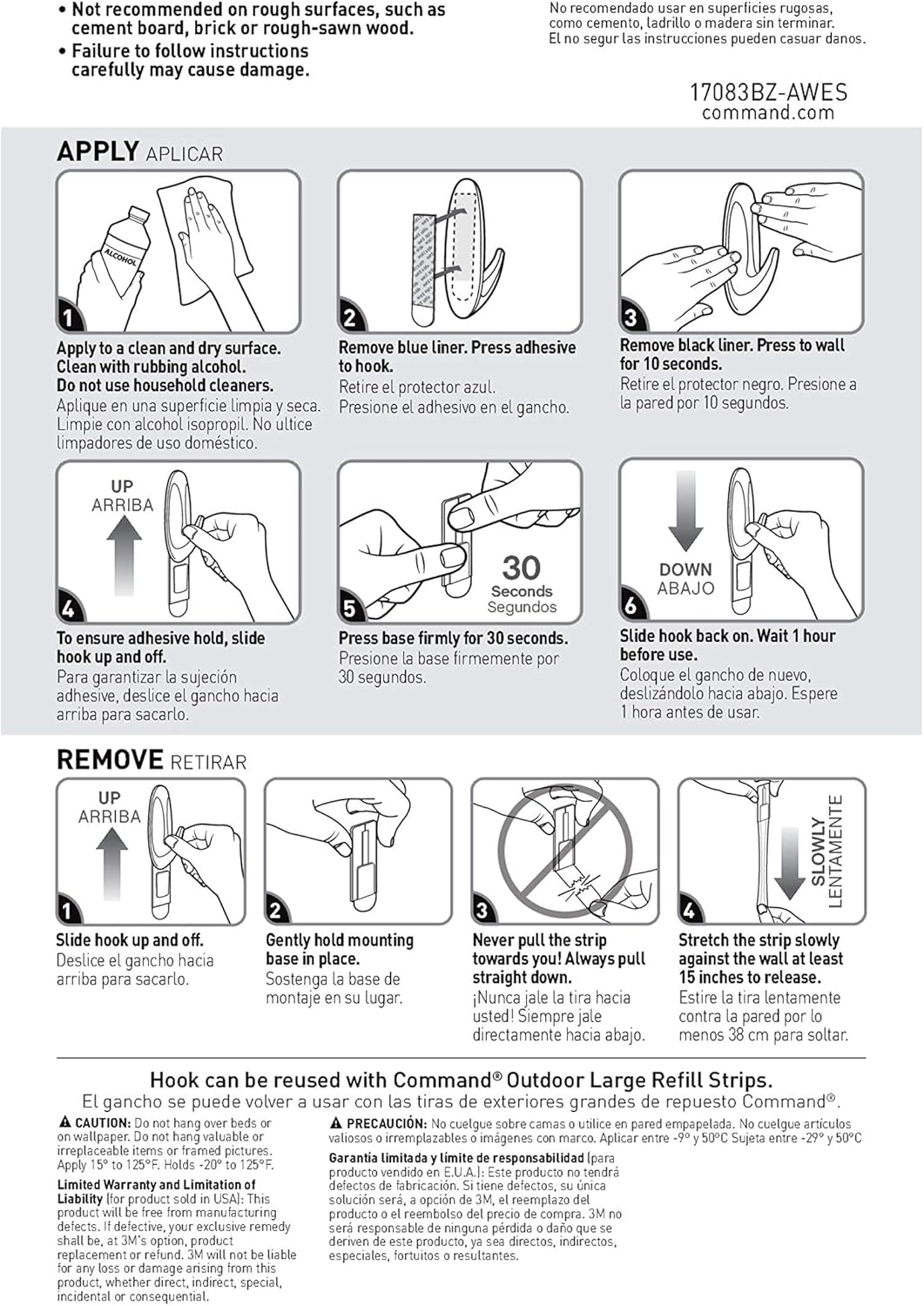 Command Damage-Free Bronze Hooks for Family-Friendly Walls, No Drilling or Sharp Hardware