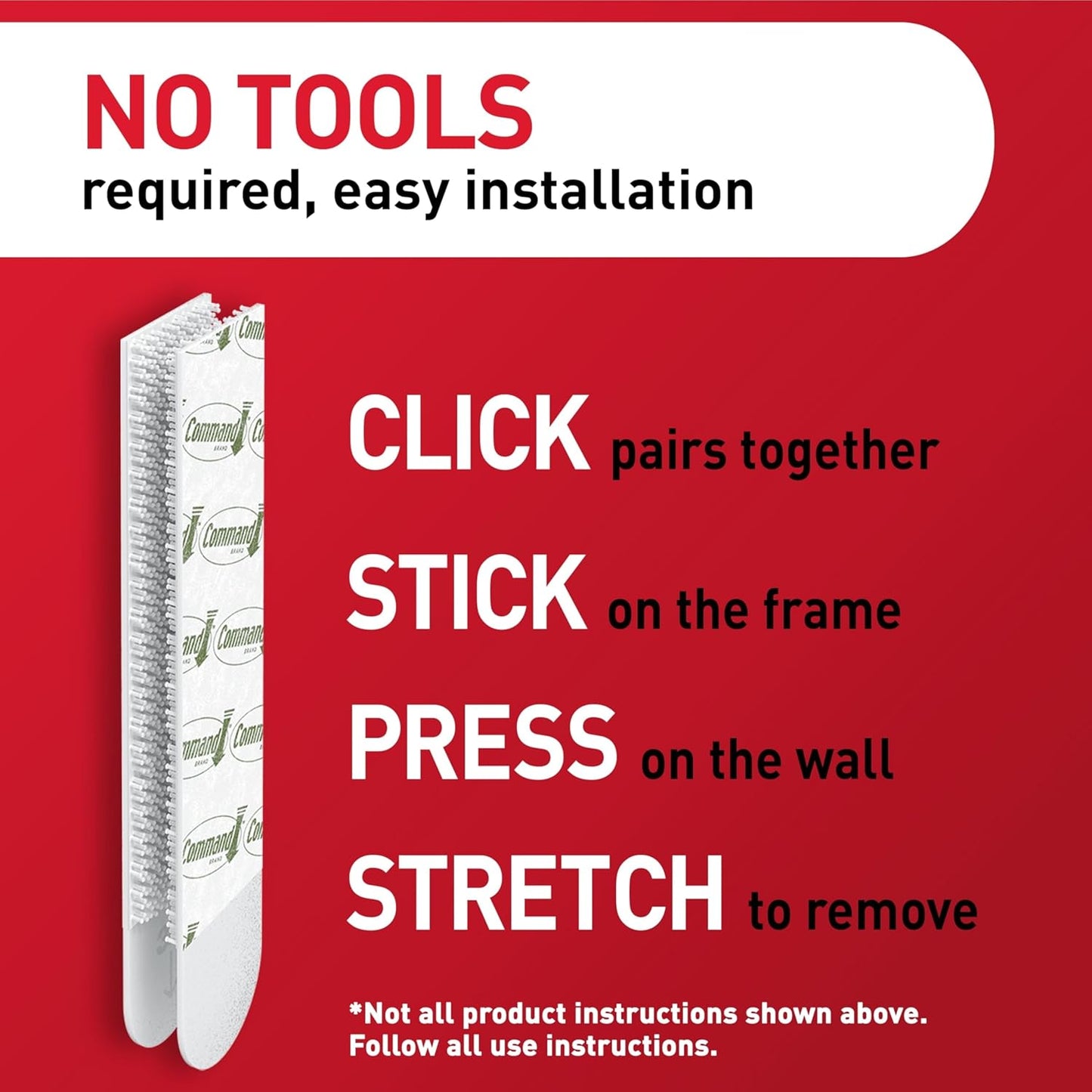 Command Large Picture Hanging Strips, White – Sleek No-Drill Hanger for Framed Line Art and Simple Home Styling