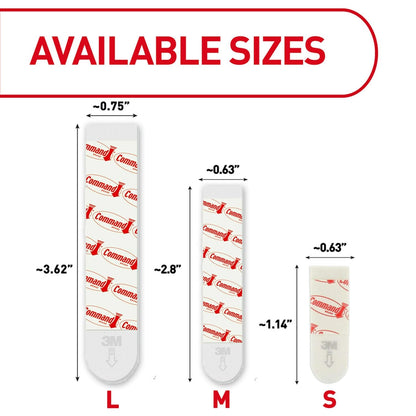Command Medium Adhesive Strips for Cozy Home Wall Decor Updates, Reattach Hooks in Every Room