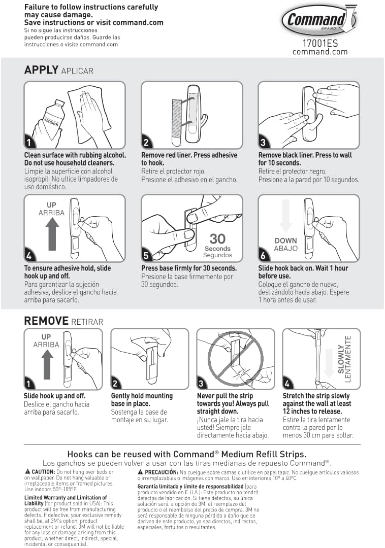 Command Medium Utility Hook Mega Pack – Useful Hostess Gift for Holiday Gatherings and Guest Room Hosting