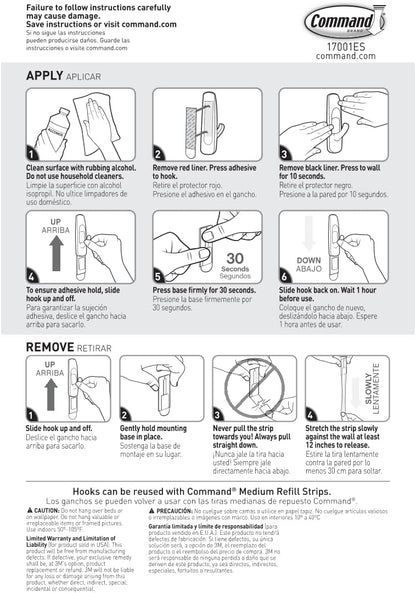Command Medium Utility Hook Mega Pack – Useful Hostess Gift for Holiday Gatherings and Guest Room Hosting
