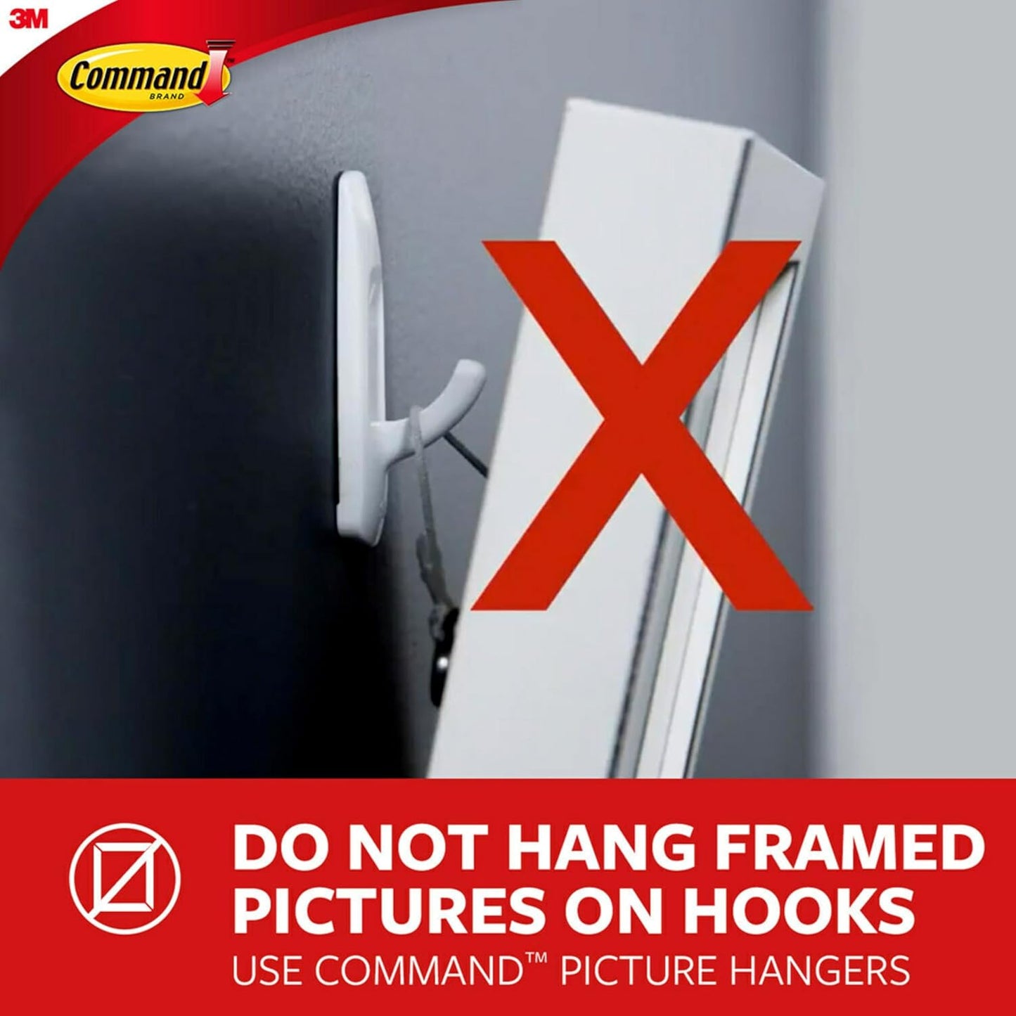 Command Modern Reflections Wall Hook – Understated Satin Nickel Hardware for Less-Is-More Home Organization