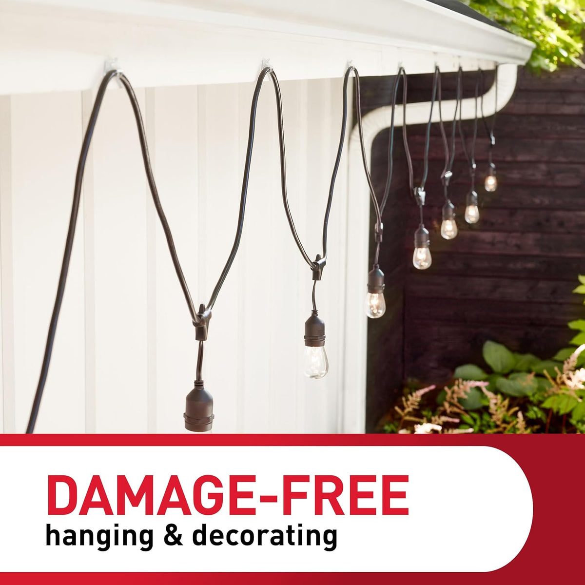 Command Outdoor Light Clips – Less Is More Light Clip Set for Clean Modern Patios and Neutral Interiors