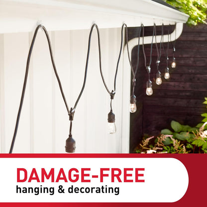 Command Outdoor Light Clips – Less Is More Light Clip Set for Clean Modern Patios and Neutral Interiors