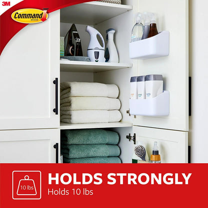 Command Plastic Wall Caddy for Pantry Aesthetic, Adhesive Storage Basket for Sponges and Seasonings
